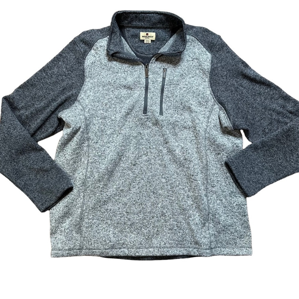 Woolrich Men's Gray 1/4 Zip Pullover Fleece Sweater. Sz: XXL